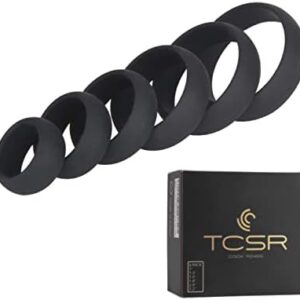 TCSR 6 Different Size Cock Rings - Medical Grade Soft Silicone Penis Rings - Better Sex : Health & Household