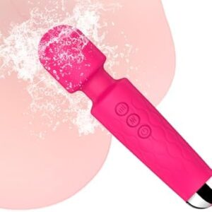 Vibrator Wand,Adult Sex Toy Wand, G Spot Dildo, Clit Vibrator, Sex Vibrators,Clitoris Stimulation,with 8 Speeds & 20 Patterns, Quiet,Fully Waterproof,Vibrating Wand for her Pleasure (Rose Red) : Health & Household